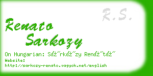 renato sarkozy business card